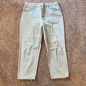 Universal Thread Light Wash Distressed Ankle Jeans